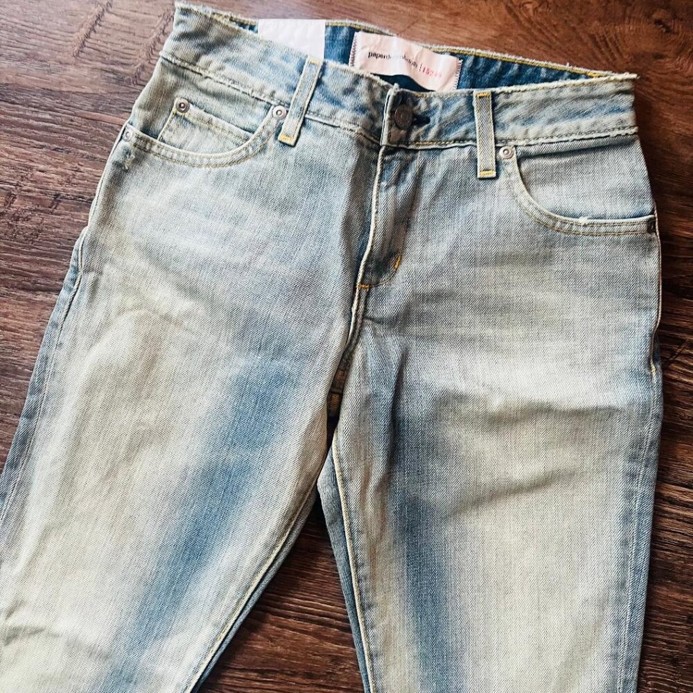Paper Denim & Cloth Light Blue Woman's Faded Jeans  2-TRU-45 Stone Age 24